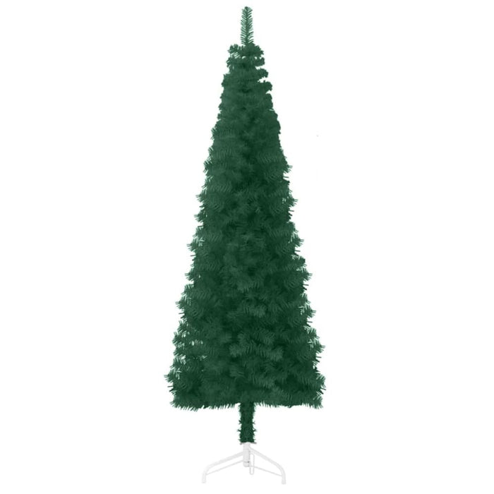 Slim Artificial Half Christmas Tree with Stand Green 180 Cm