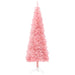 Slim Artificial Half Christmas Tree with Stand Pink 150 Cm