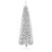 Slim Artificial Half Christmas Tree with Stand Silver 150