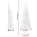 Slim Artificial Half Christmas Tree with Stand White 120 Cm