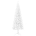 Slim Artificial Half Christmas Tree with Stand White 150 Cm