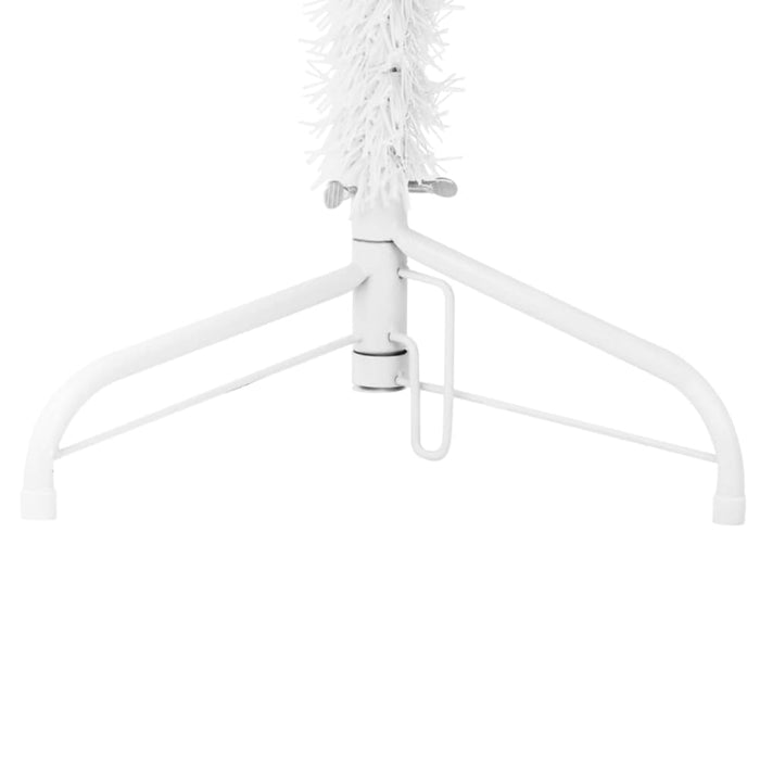 Slim Artificial Half Christmas Tree with Stand White 180 Cm