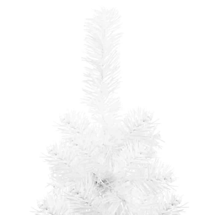 Slim Artificial Half Christmas Tree with Stand White 240 Cm