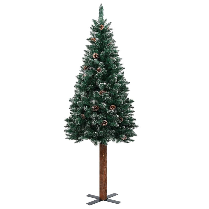 Slim Christmas Tree With Leds&ball Set Green 210 Cm Tbiikot