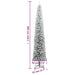 Slim Christmas Tree With Stand And Flocked Snow 300 Cm Pvc