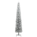 Slim Christmas Tree With Stand And Flocked Snow 300 Cm Pvc