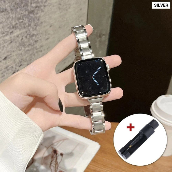 Slim Stainless Steel Metal Band For Apple Watch