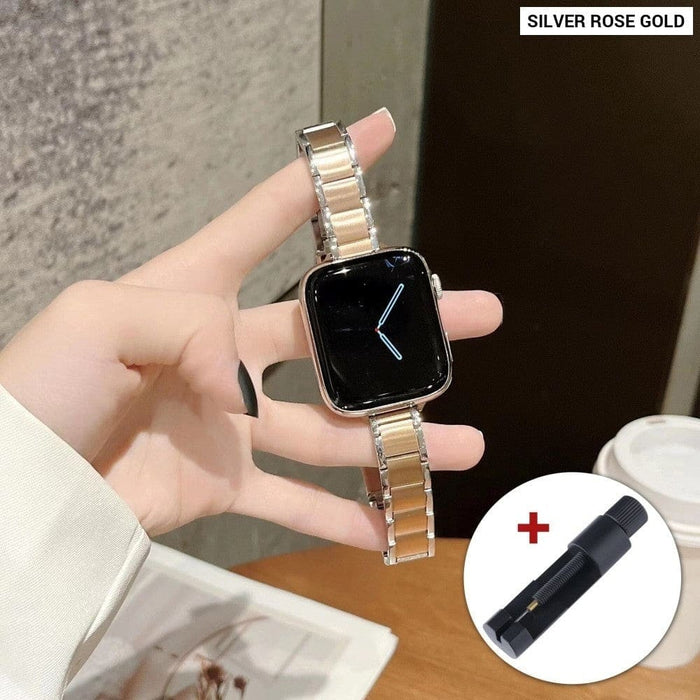 Slim Stainless Steel Metal Band For Apple Watch