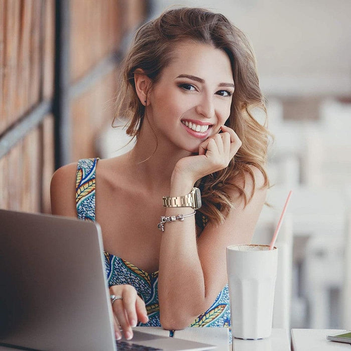 Slim Steel Metal Correa Wrist Bracelet Strap for Apple Watch