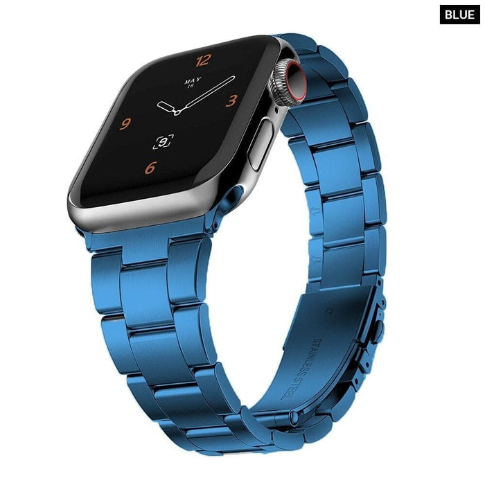 Slim Steel Metal Correa Wrist Bracelet Strap For Apple Watch