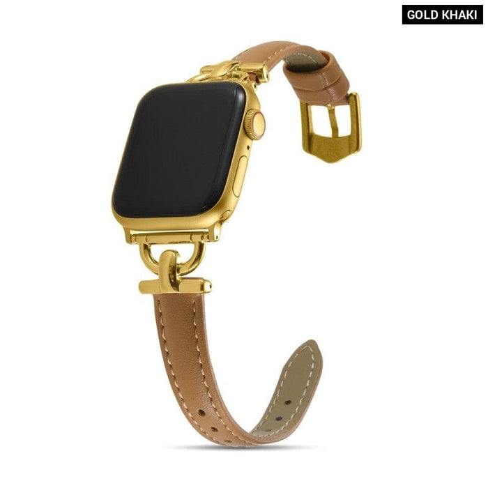 Slim Thin Correa Leather Watchband for Apple Watch