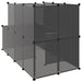 Small Animal Cage Black 142x74x93 Cm Pp and Steel Tabpit