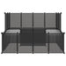 Small Animal Cage Black 143x107x93 Cm Pp and Steel Tabplk