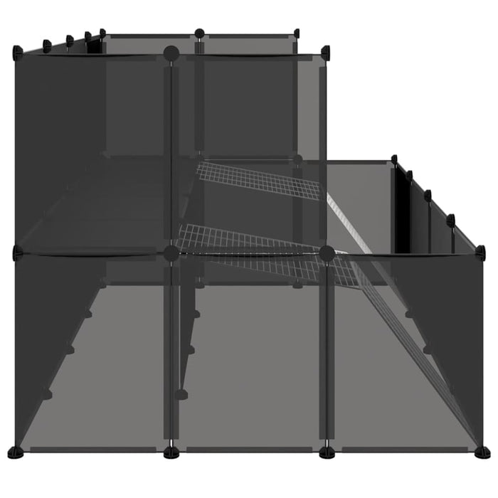 Small Animal Cage Black 143x107x93 Cm Pp and Steel Tabplk