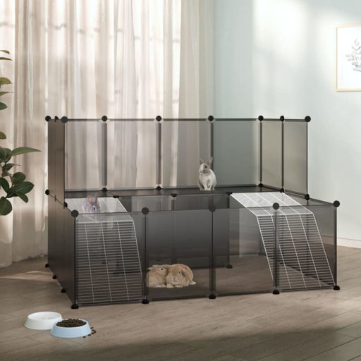 Small Animal Cage Black 143x107x93 Cm Pp And Steel Tabplk