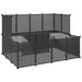 Small Animal Cage Black 143x107x93 Cm Pp and Steel Tabplk