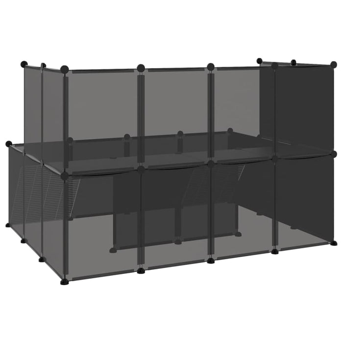 Small Animal Cage Black 143x107x93 Cm Pp and Steel Tabplk