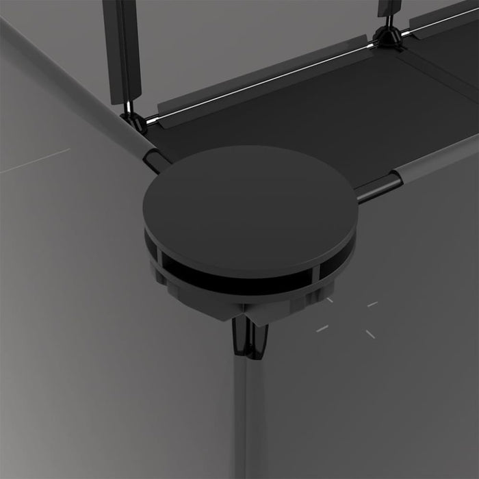 Small Animal Cage Black 144x74x46.5 Cm Pp and Steel Tabpio