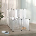 Small Animal Cage Transparent 142x74x93 Cm Pp and Steel