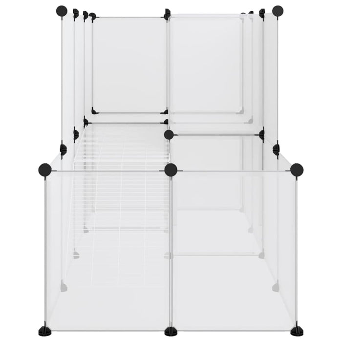 Small Animal Cage Transparent 142x74x93 Cm Pp and Steel