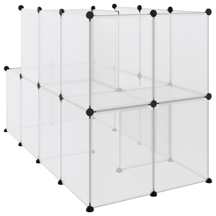 Small Animal Cage Transparent 142x74x93 Cm Pp and Steel