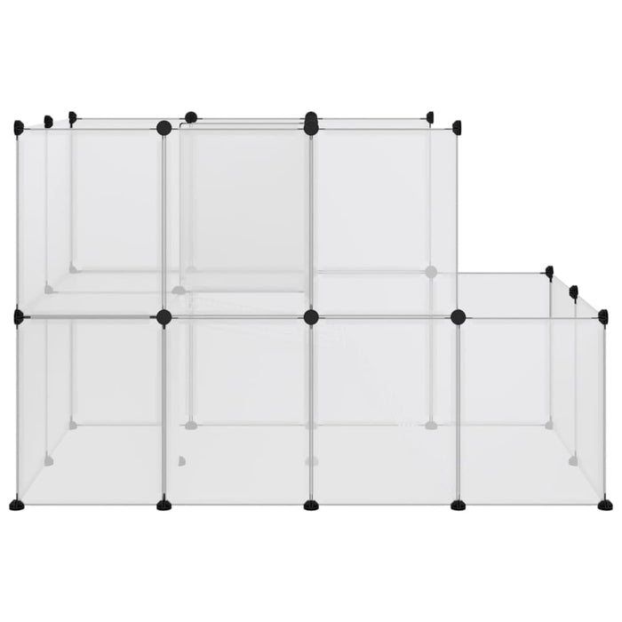 Small Animal Cage Transparent 142x74x93 Cm Pp and Steel
