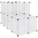 Small Animal Cage Transparent 142x74x93 Cm Pp and Steel