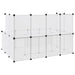 Small Animal Cage Transparent 143x107x93 Cm Pp and Steel