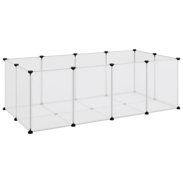 Small Animal Cage Transparent 144x74x46.5 Cm Pp and Steel