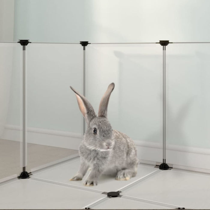 Small Animal Cage Transparent 144x74x46.5 Cm Pp and Steel