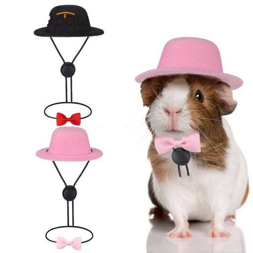 Small Animal Bow Tie Hats Outfit Suit Cosplay Cute Pet Hat