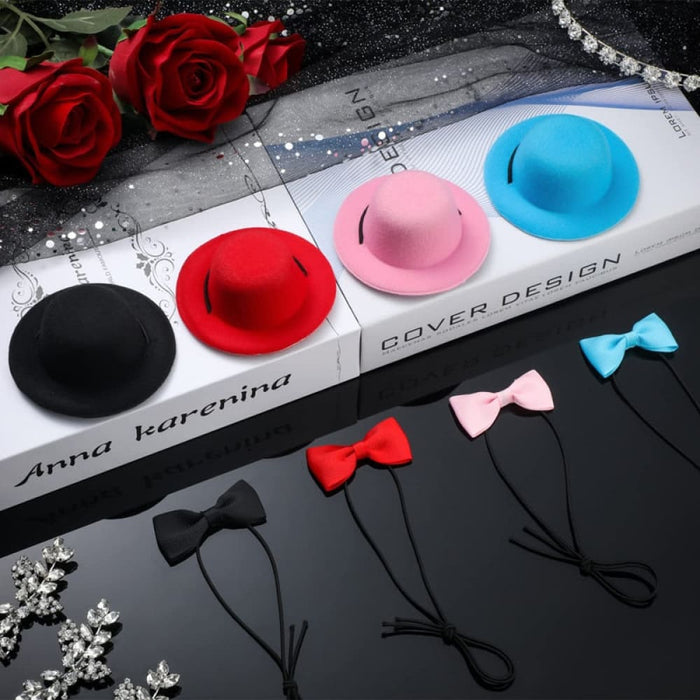 Small Animal Bow Tie Hats Outfit Suit Cosplay Cute Pet Hat