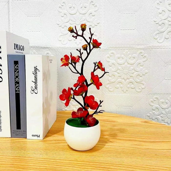 Small Artificial Bonsai Tree With Pot Home Decor