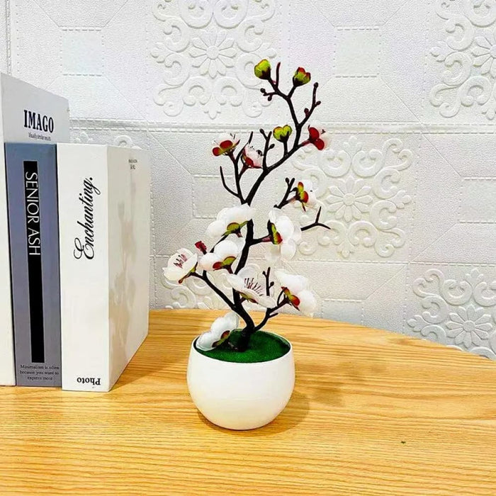 Small Artificial Bonsai Tree With Pot Home Decor