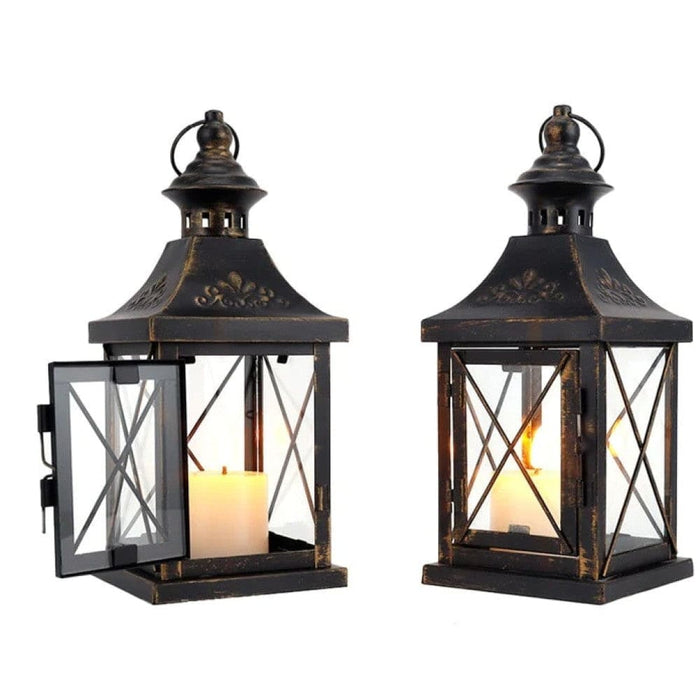 Small Metal Candle Holder Hanging Lantern for Bedroom