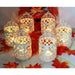 Small Metal White Hollow Hanging Candle Holder For Living