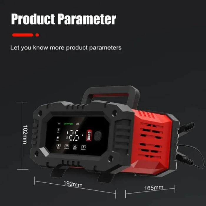 Smart 12v 24v Battery Charger for Cars and Motorcycles