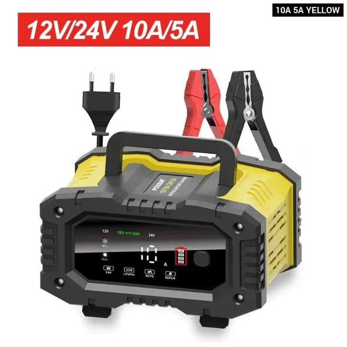 Smart 12v 24v Battery Charger for Cars and Motorcycles