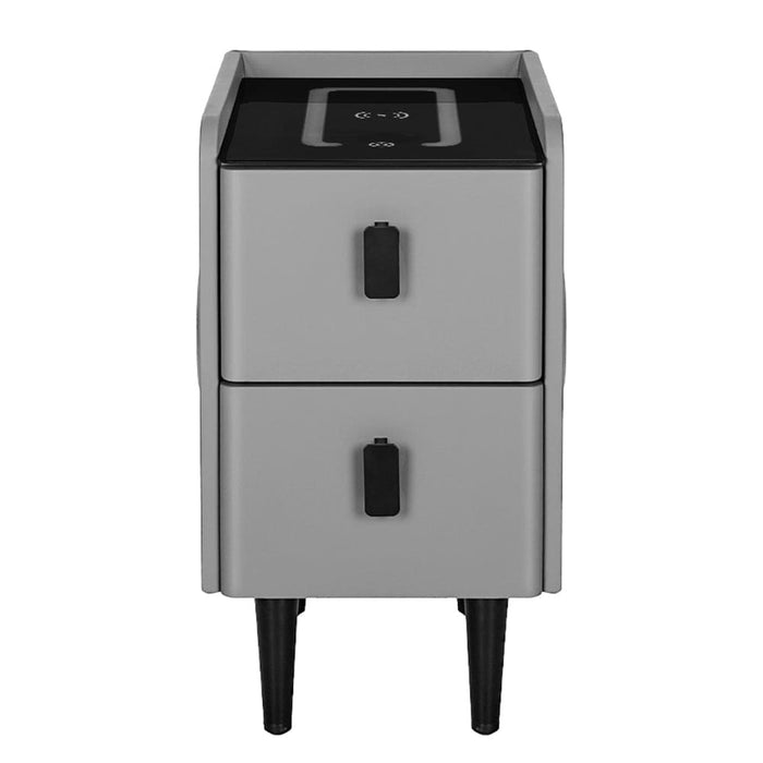 Smart Bedside Table 2 Drawers with Wireless Charging Led