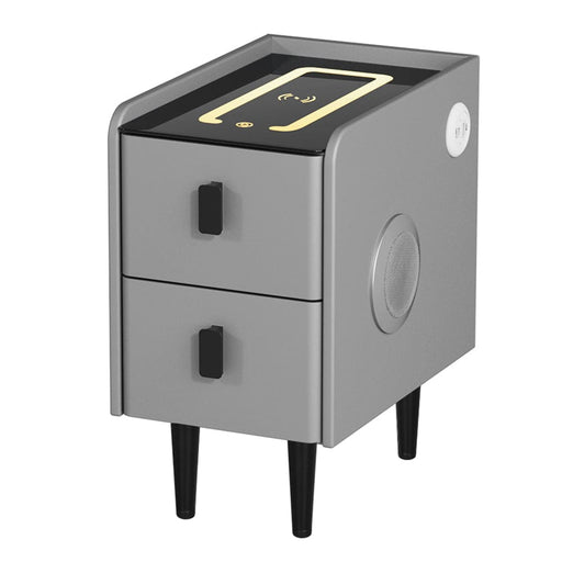 Smart Bedside Table 2 Drawers with Wireless Charging Led