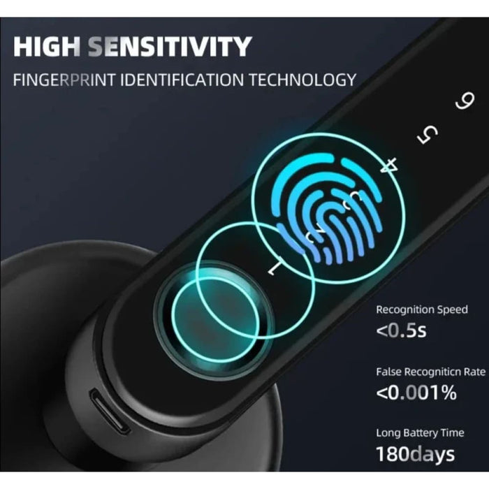 Smart Biometric Fingerprint Door Lock Keyless Entry