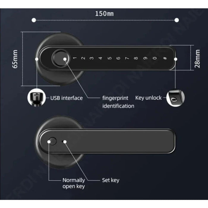 Smart Biometric Fingerprint Door Lock Keyless Entry