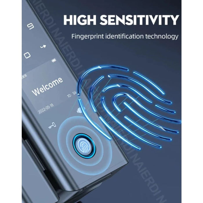 Smart Fingerprint Glass Door Lock With Handle