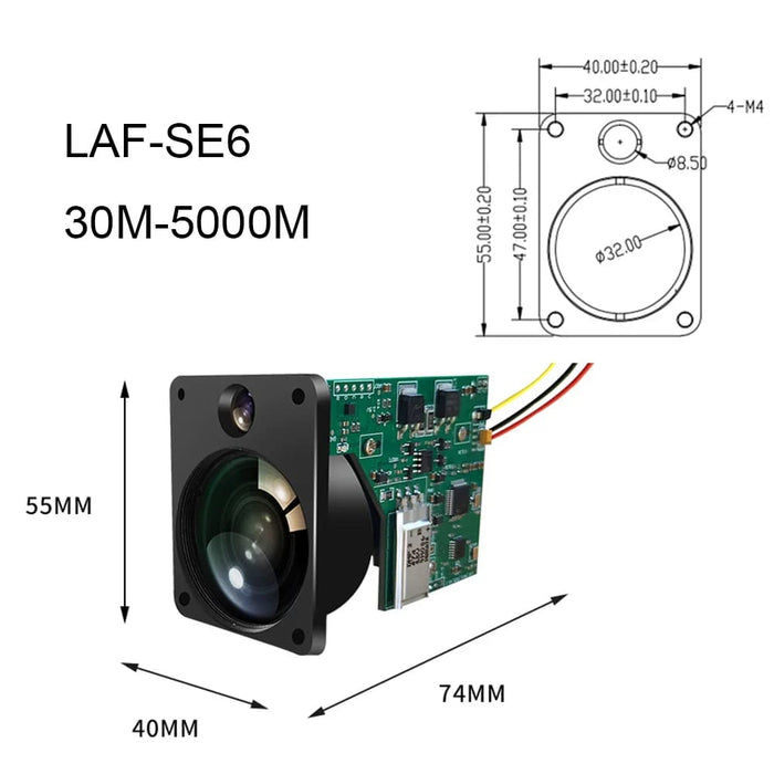 Smart Laser Rangefinder Module for Long Distance Measurement