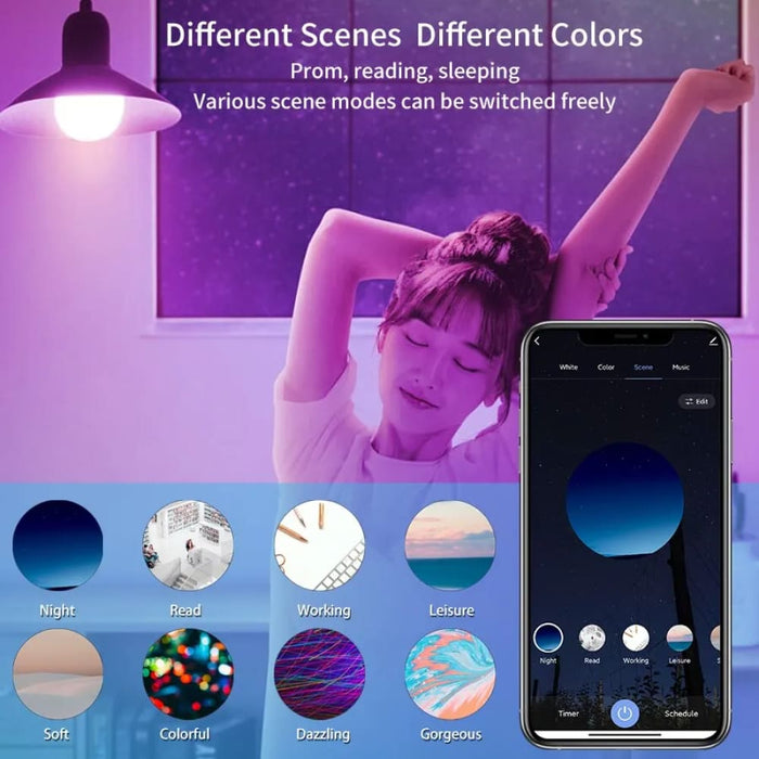 Smart Led Bulb E27 App Control Dimmable Light Bluetooth Rgb