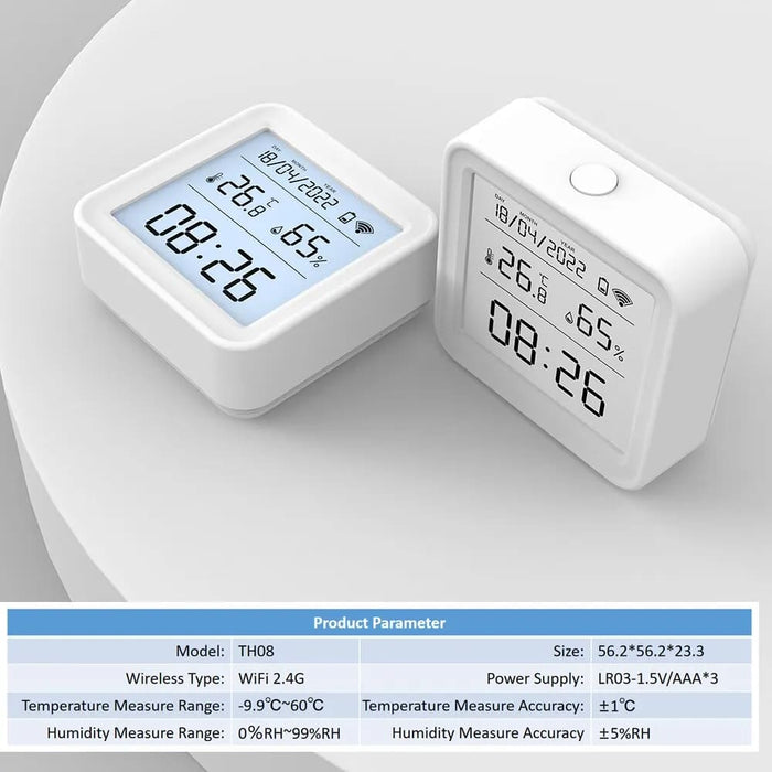 Smart Temperature Humidity Sensor With Backlight