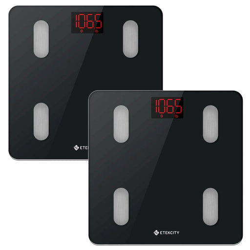Smart Wifi Scale For Body Weight Black 2 Pack