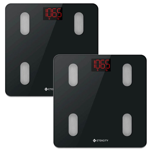 Smart Wifi Scale for Body Weight Black 2 Pack