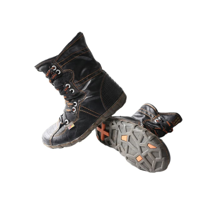 Snake-embossed Leather And Pu Upper Faux Fur Lining Short