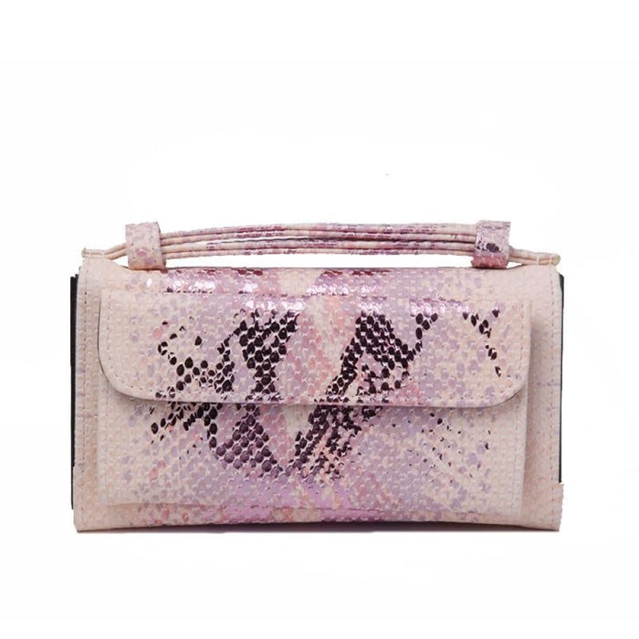 Snake Sequins Print Wrist Bag Multifunctional Chain